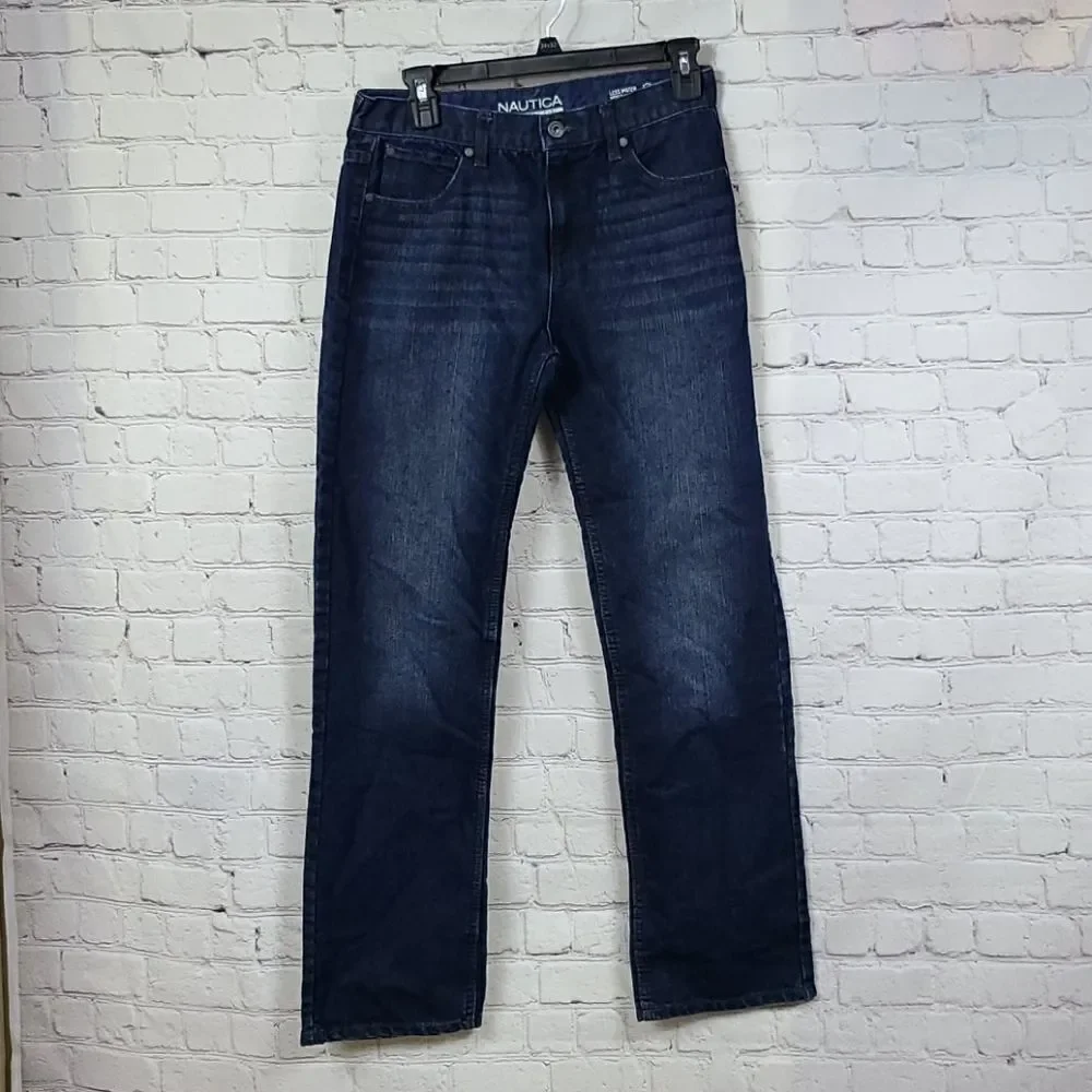 Nautica Boys Stanley Straight Leg Jeans – Dark Blue Denim | Youth 16 | 28x30